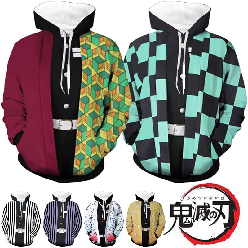 Demon Slayer:Kimetsu No Yaiba 3D Hood Coat Sweatshirt Hooded Jacke Pullover