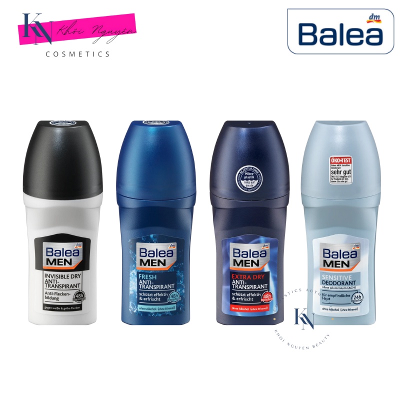 Lăn Khử Mùi Balea Lăn Nách Nam Nữ Đức Ngăn Mồ Hôi 48h, Khử Mùi 24h Lọ 50ml