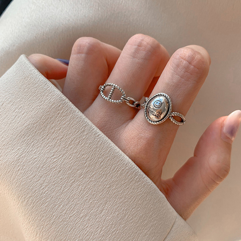 Nhẫn Kim Loại Thiết Kế Độc Đáo Phong Cách Hip-Hop