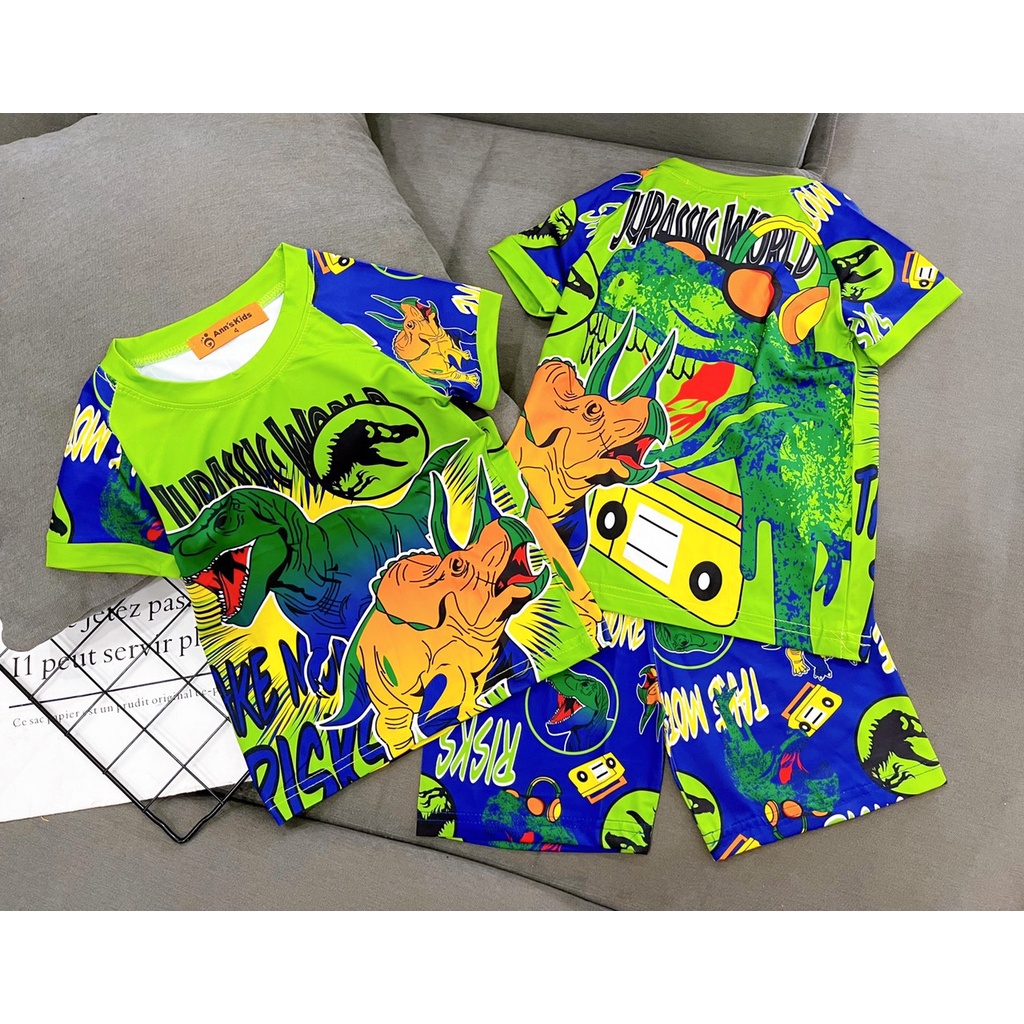 Đồ bộ bé trai size đại 22-40kg 11-12 tuổi vải thun lạnh 3D cao cấp Jennie kids J481