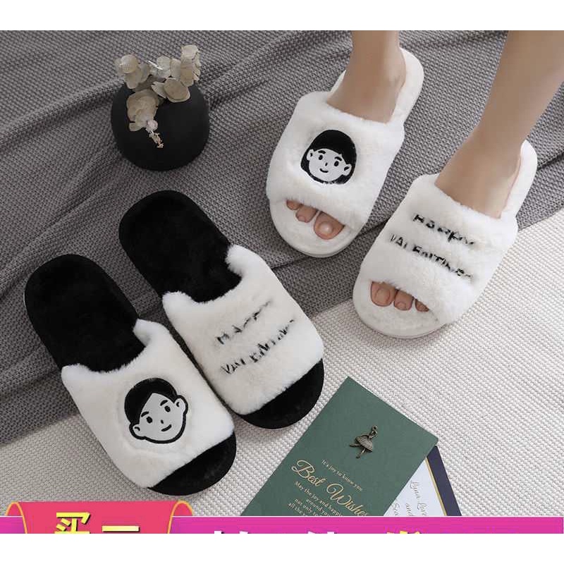 Dép lông cặp mang trong nhà cho nam và nữ