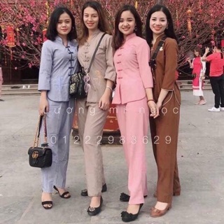 Bộ phật tử thêu hoa sen