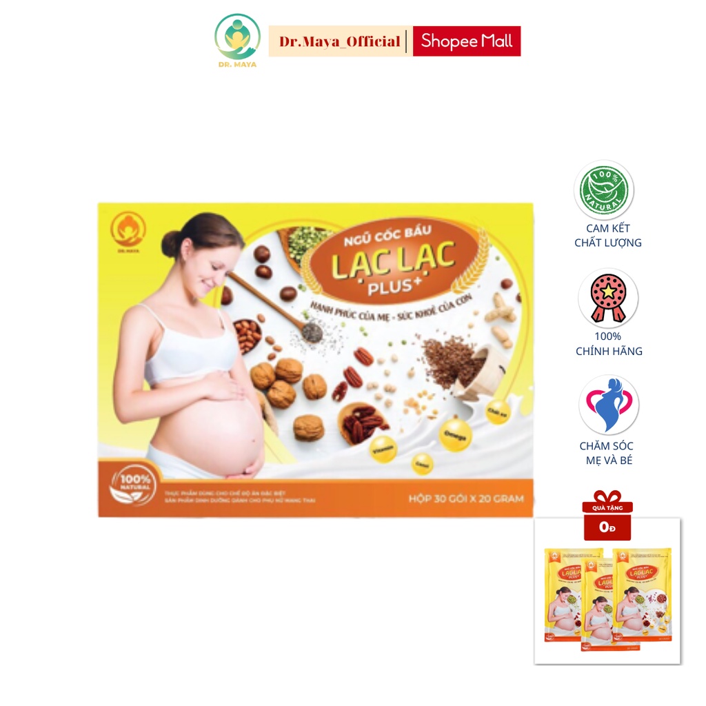 Ngũ cốc bầu lạc lạc Dr.Maya giàu dinh dưỡng 1 Hộp 600gram 30 gói.