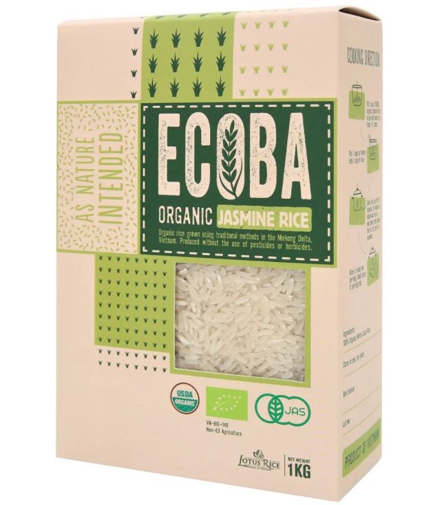 Gạo Hữu Cơ Ngọc Mễ Ecoba 1kg