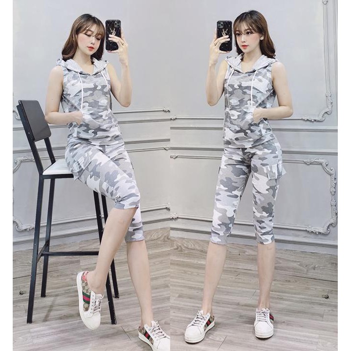 Bộ đồ thể thao lính cotton sát nách TT371 [HÀNG CHUẨN SHOP]