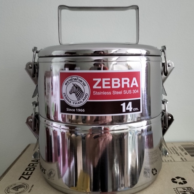 Camen Inox Zebra 14cmx4 Ngăn Có Khóa Gài, Ngăn Rời, Inox 304 Thái Lan cao cấp