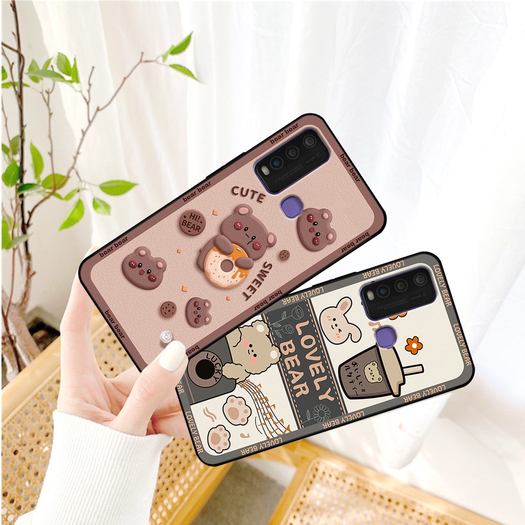 Ốp lưng Vivo Y30 - Vivo Y50 in hình gấu bear dễ thương, bền đẹp