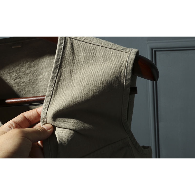 Áo Khoác Ghi Lê Có Nhiều Túi Phong Cách Nhật Bản Thời Trang Cá Tính