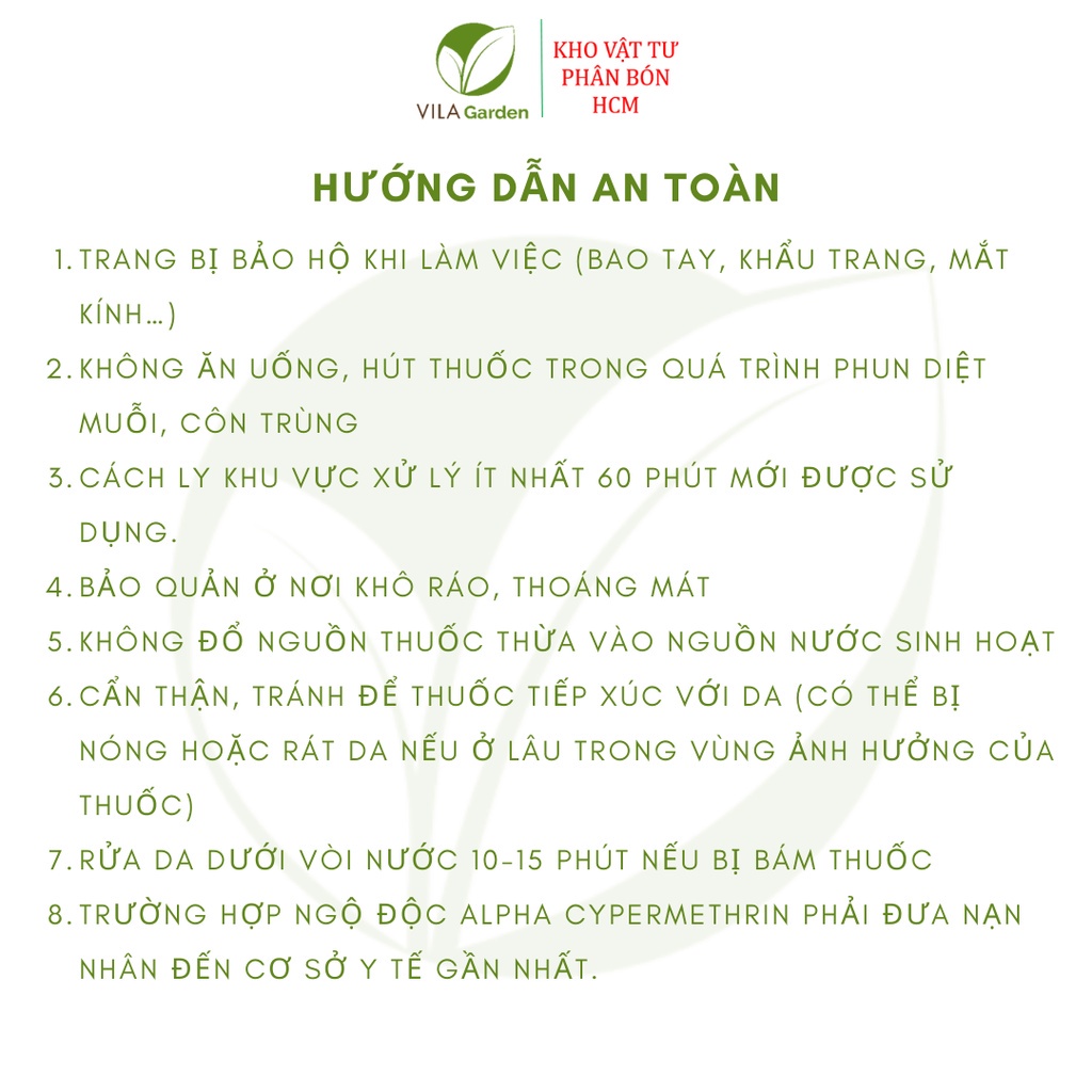 Thuốc trừ kiến, muỗi, gián, côn trùng Fendona 10SC (5ml)