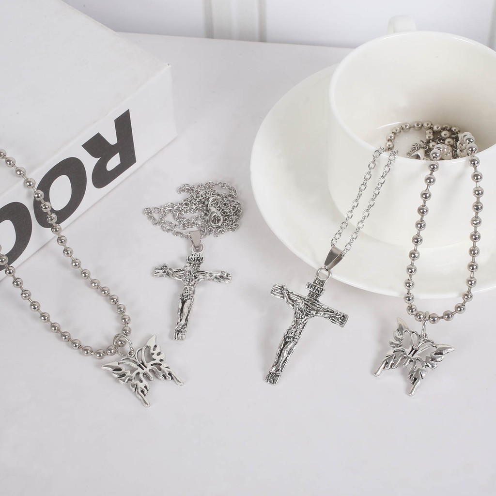 Vòng cổ/Set vòng cổ mặt hình chúa jesus và thánh giá cho nam và nữ