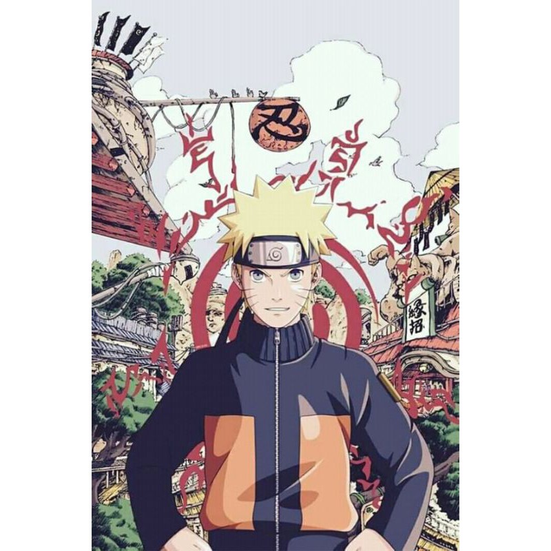 Tấm Áp Phích Treo Tường Trang Trí Phòng Khách / Phòng Ngủ Hình Naruto Độc Đáo