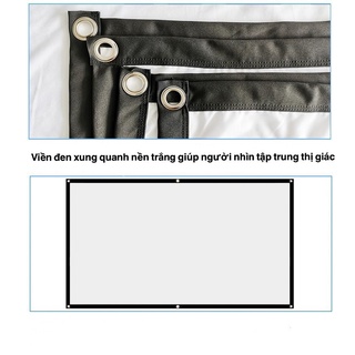 Màn chiếu vải, màn chiếu ngoài trời gấp gọn di động 84-100inch, màn chiếu phim cao cấp 16:9