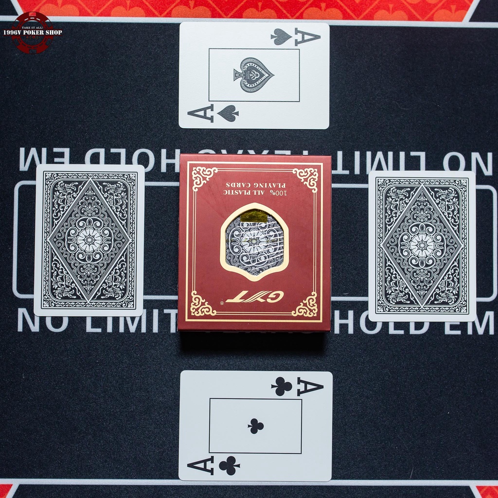 Bài tây nhựa Poker size, bài poker plastic card GYT No 609 số to Jumbo chống nước - 1996V Poker Shop