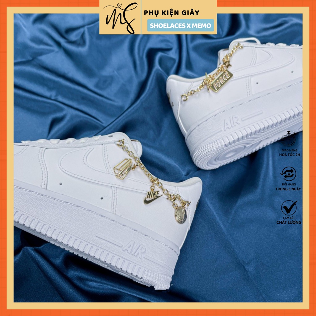 Phụ Kiện Trang Trí Giày AF1 Lucky Charms- Chuỗi vòng trang trí NK Jordan mạ vàng cá tính