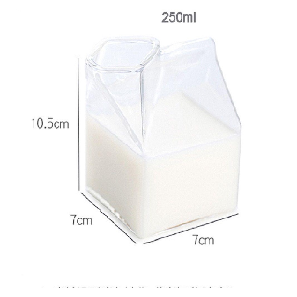 PISTA Bình Đựng Sữa / Kem Mini Bằng Thủy Tinh