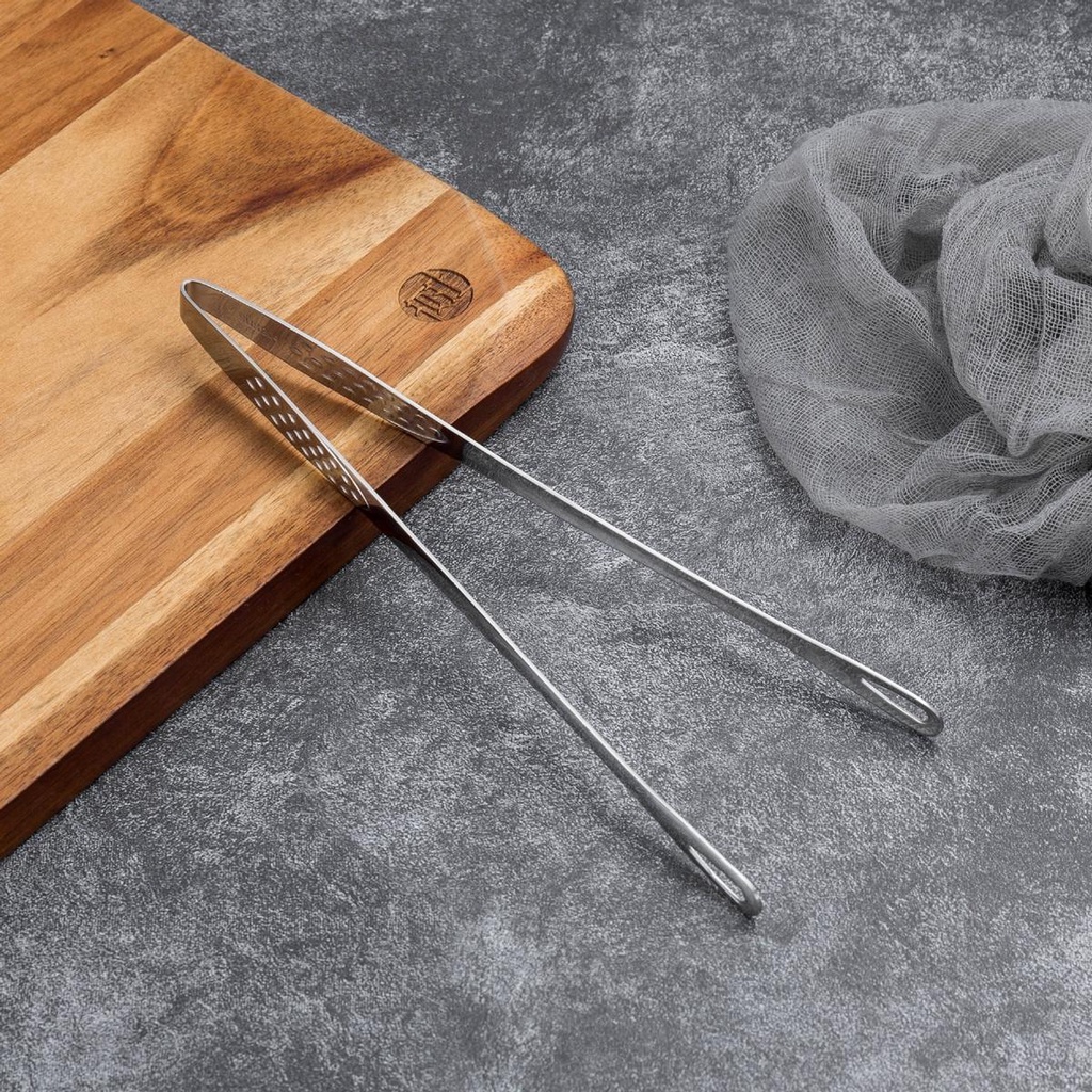 Dụng Cụ Kẹp Thịt Bằng Thép Không Gỉ Tay Cầm Dài Đa Năng Cho Nhà Bếp