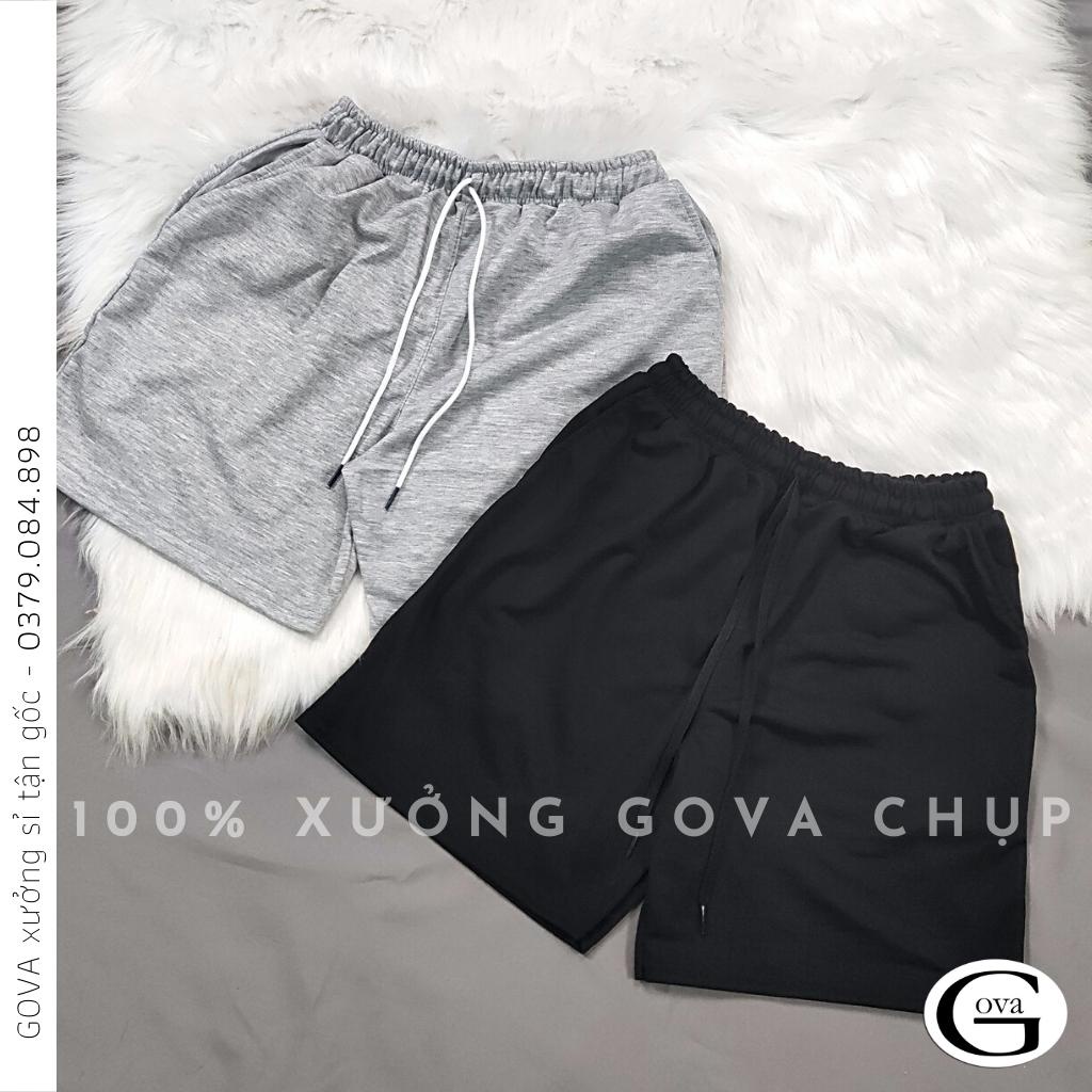 Quần Short NỈ DA CÁ Unisex  Quần Đùi Chất Nỉ Da Cá Nam Nữ Đều Mặc Được Basic GOVA