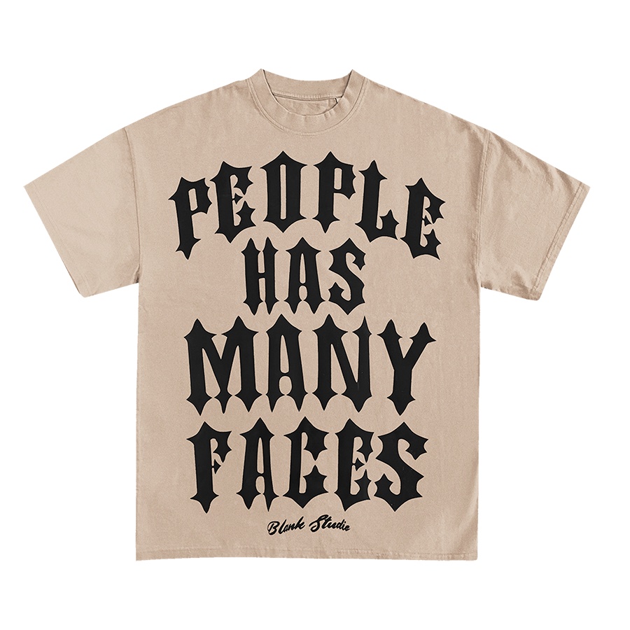 BLANK | Áo Thun PHMF Tay Lỡ Unisex - Đen-Trắng-Tan-Nâu Cổ Tròn