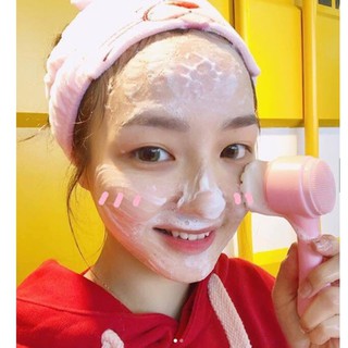 Cọ rửa mặt và massage 2 đầu silicon siêu mềm