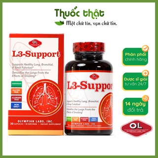 Viên Uống Hỗ Trợ Giải Độc Và Tăng Cường Chức Năng Phổi L3-Support Olympian Lab Lọ 30 Viên