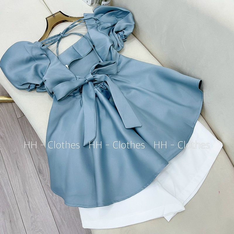 Set Bộ Babydoll Mix Quần Sooc Hàng Quảng Châu Loại 1 SB012