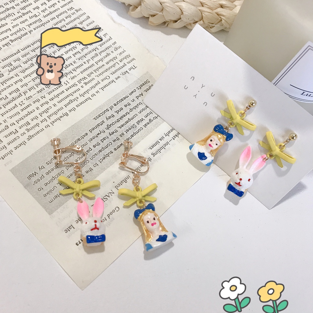 DISNEY Bông Tai Hình Công Chúa Bạch Tuyết Phong Cách Hàn Quốc Cho Nữ