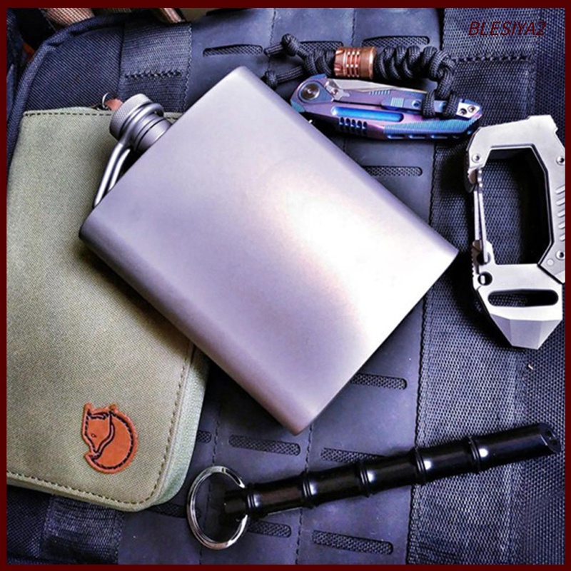 Portable Titanium Hip Flask Liquor Drink Bottle Container Barware 260ml/9 oz