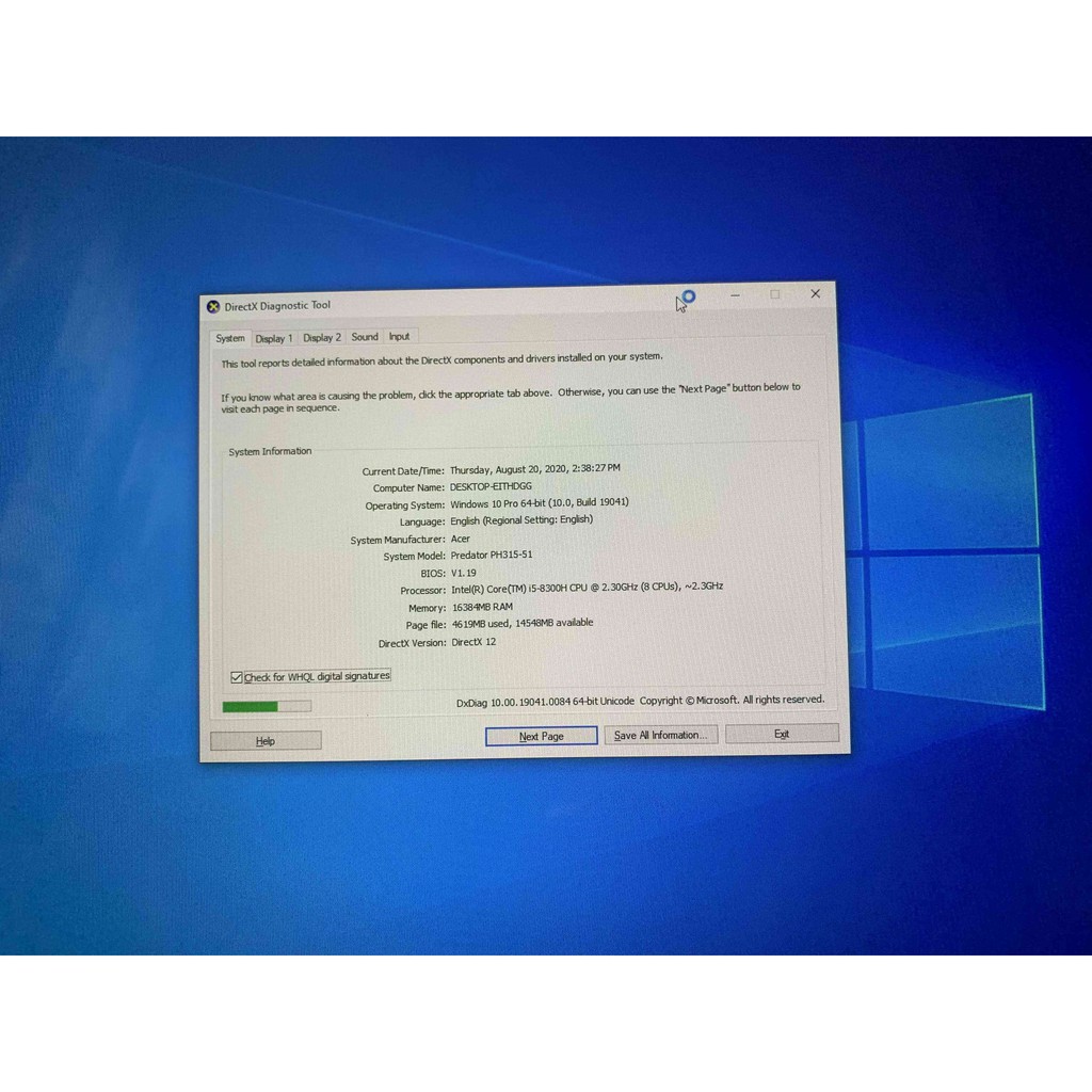 LAPTOP ACER PREDATOR HELIOS 300 PH315-51-510T I5 8300H/16G RAM/SSD 240G/HD | BigBuy360 - bigbuy360.vn