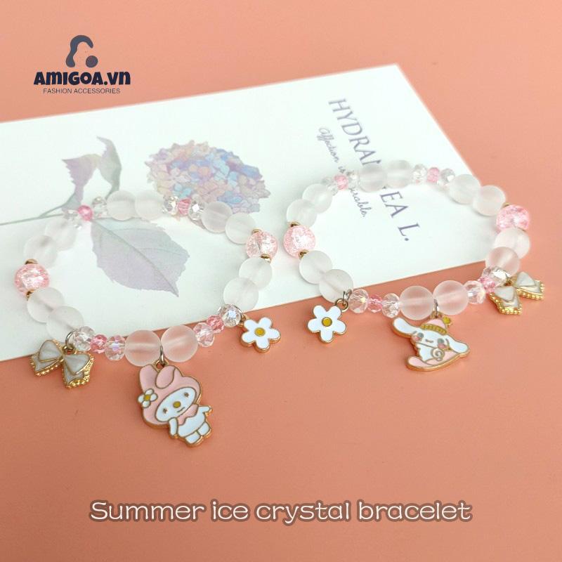 ✨✨Vòng Tay Đính Đá Ngọc Bích Họa Tiết Chú Chó Cinnamon Ngọt Ngào Đơn Giản Thời Trang Cho Nữ