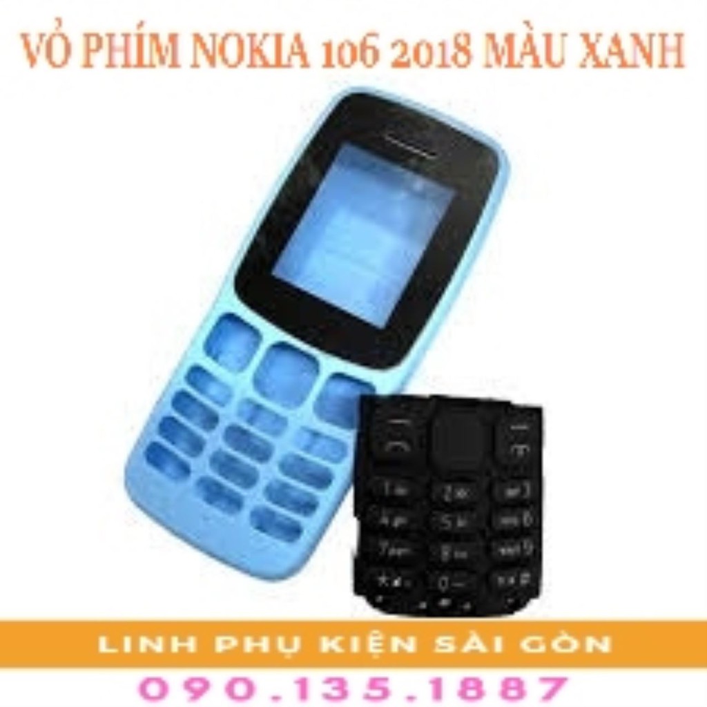 VỎ PHÍM NOKIA 106 2018 MÀU XANH