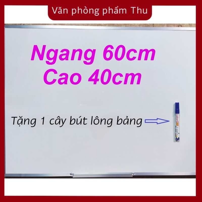 Bảng Mica trắng viết bút lông kích thước 40 x 60cm tặng kèm bút bảng