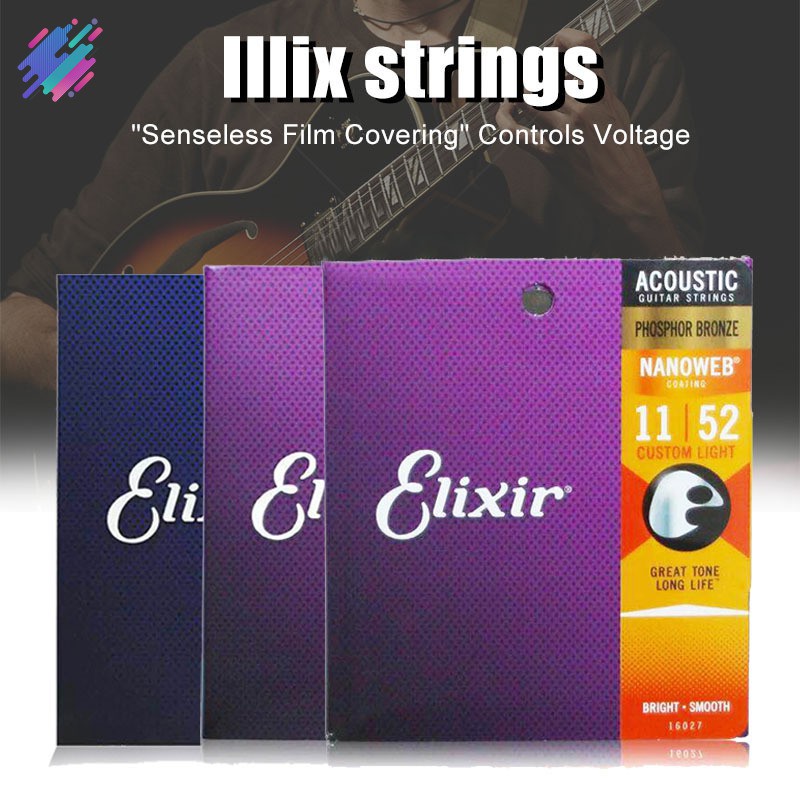 Dây đàn guitar tông sáng sử dụng bền lâu tương thích với đàn Elixir