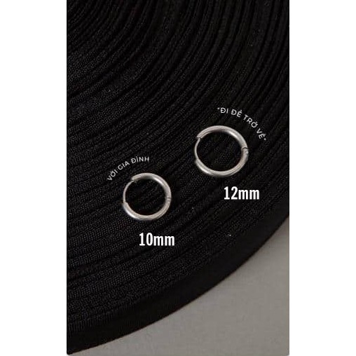 KHUYÊN TRƠN loại dày 2.5mm, 1 chiếc, chuẩn titan, không gỉ, unisex, khuyên tròn titan, Khuyên tai Sơn Tùng