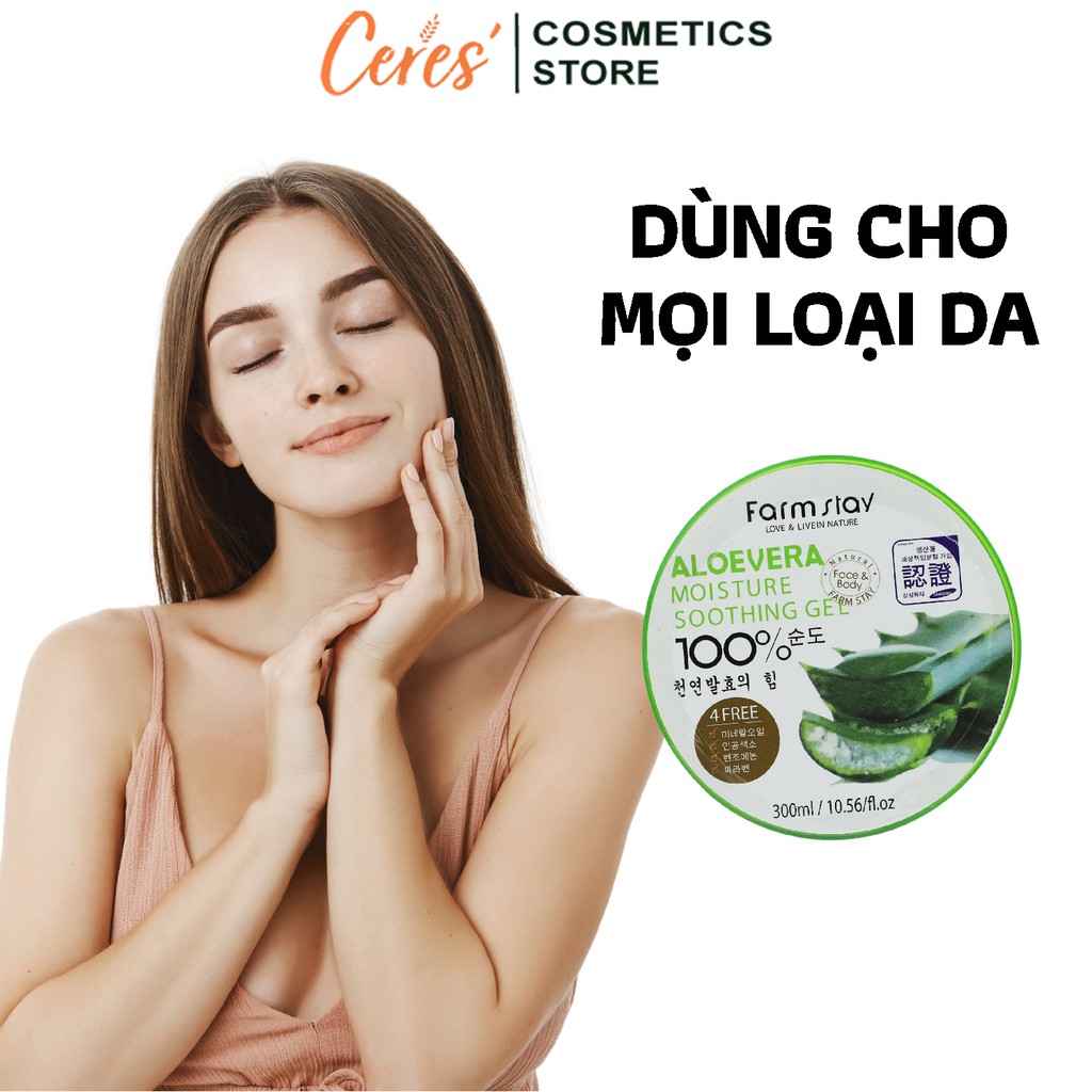 Gel Nha Đam 🍀𝑭𝒓𝒆𝒆𝒔𝒉𝒊𝒑🍀 Mặt Nạ Mask Dưỡng Da Alovere 100% 300ml