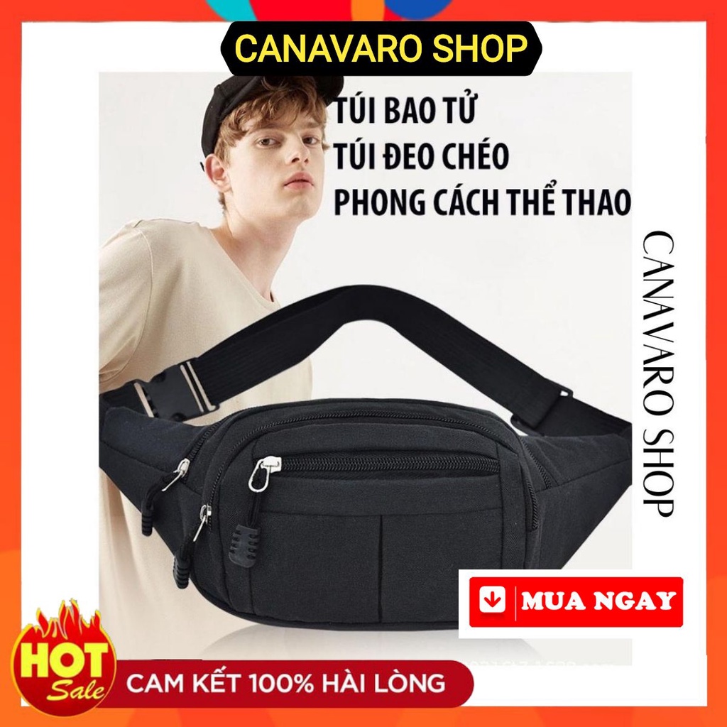 Túi Bao Tử Đeo Chéo, Đeo Bụng Thể Thao Cao Cấp CANAVARO SHOP CN7T | BigBuy360 - bigbuy360.vn