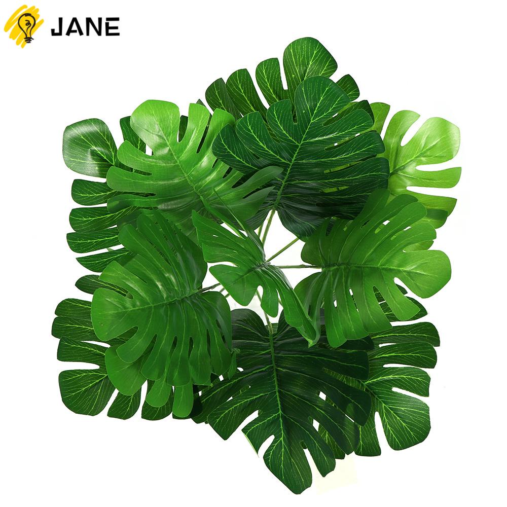 JANE 1  Bouquet Craft Artificial Turtle Leaves Wedding Supply Lifelike Palm Simulation Grass Landscape Floral|Home Decoration Green Tropical Plants