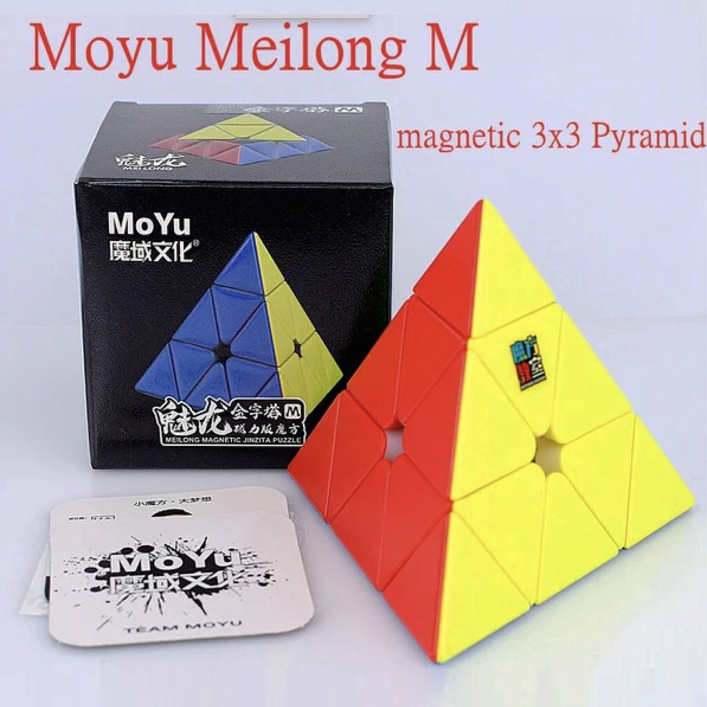 Rubik Tam Giác Nam Châm Pyraminx - Rubik Kim Tự Tháp Nam Châm Hãng Mod Xoay Trơn, Cực Mượt, Bẻ Góc Tốt