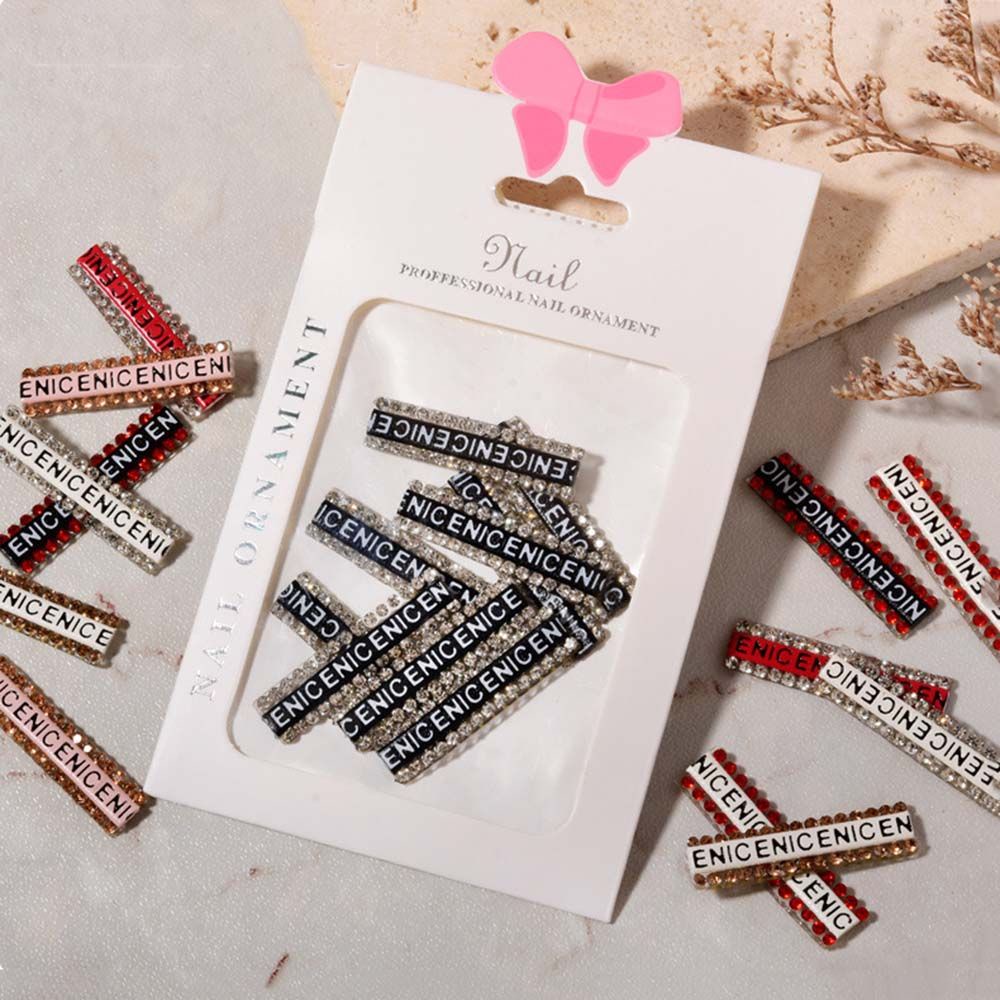 [Hàng mới về] Sticker dán trang trí móng họa tiết chữ nghệ thuật nhiều màu sắc tiện lợi