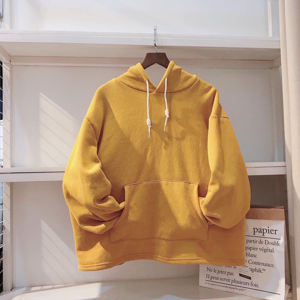 Hoodie trơn ulzzang hình thật/sẵn
