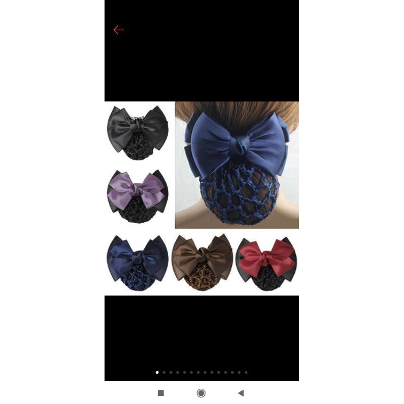 kẹp nơ có búi tóc