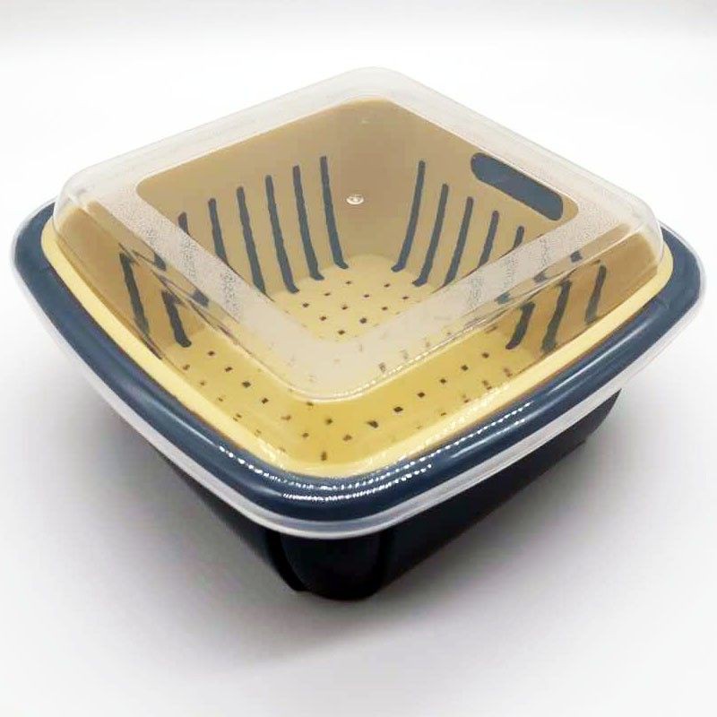[FREESHIP] Bộ Thau Rổ Nhựa Có Nắp Đậy Đựng Rau Củ Quả 3in1 Đa Năng Kèm Chậu Rửa Siêu Tiện Dụng
