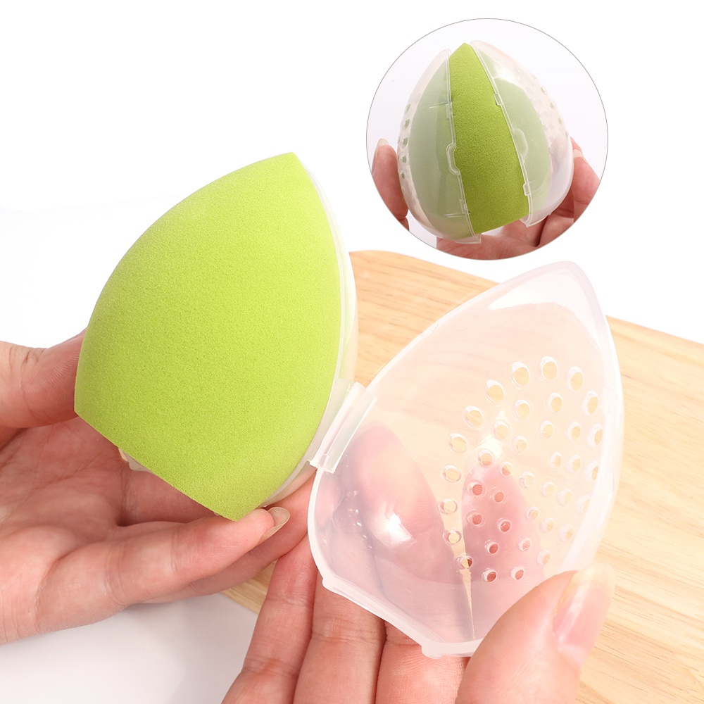 Hộp Đựng Mút Trang Điểm Hình Trứng Thoáng Khí Chống Ẩm Mốc