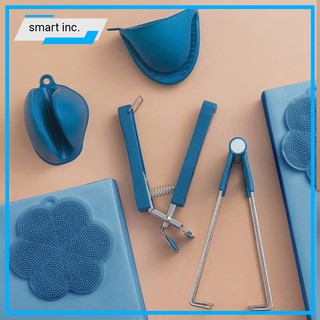 Bộ Dụng Cụ 6 Món Gắp Đồ Ăn Nóng 🎀GIÁ RẺ🎀 Lót Nồi Silicon, Dụng Cụ Nhấc Nồi Cách Nhiệt Chống Nóng Chống Phỏng