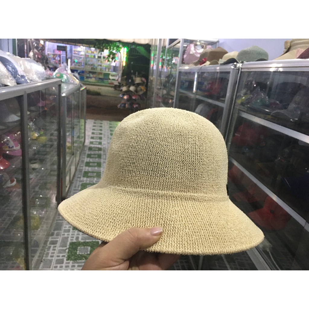 Nón cói nữ chữ M vành rộng 6cm mũ quảng châu cao cấp mũ rộng vành đi biển