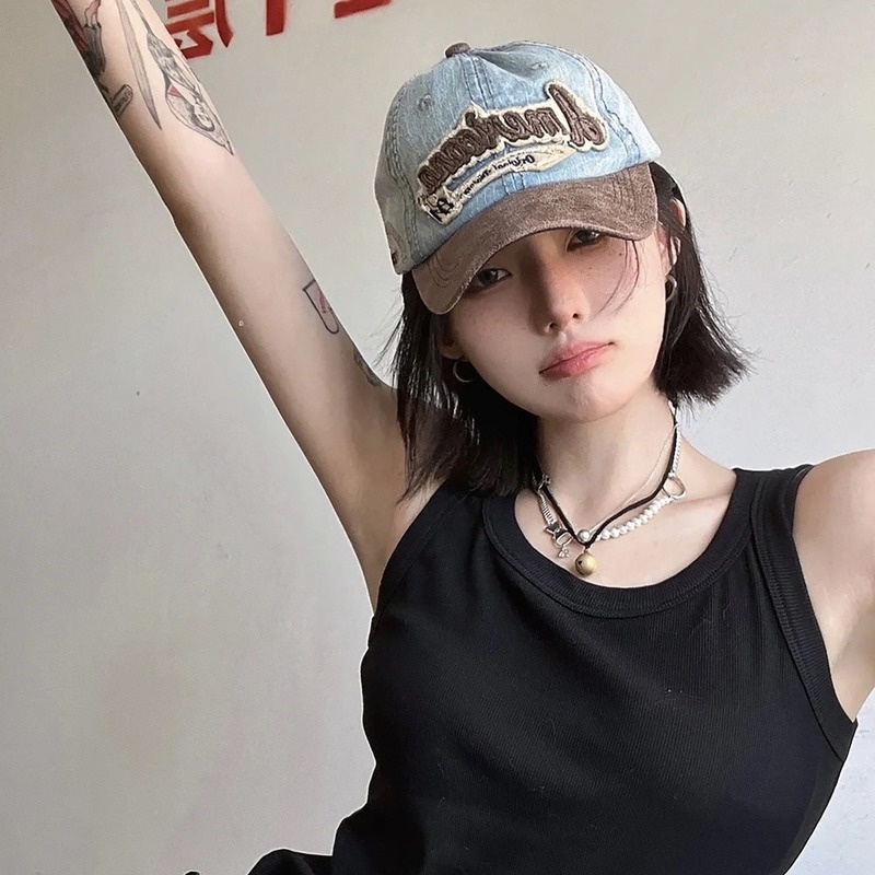 Nón Kết Thêu Chữ Phong Cách Retro Hàn Quốc Cá Tính