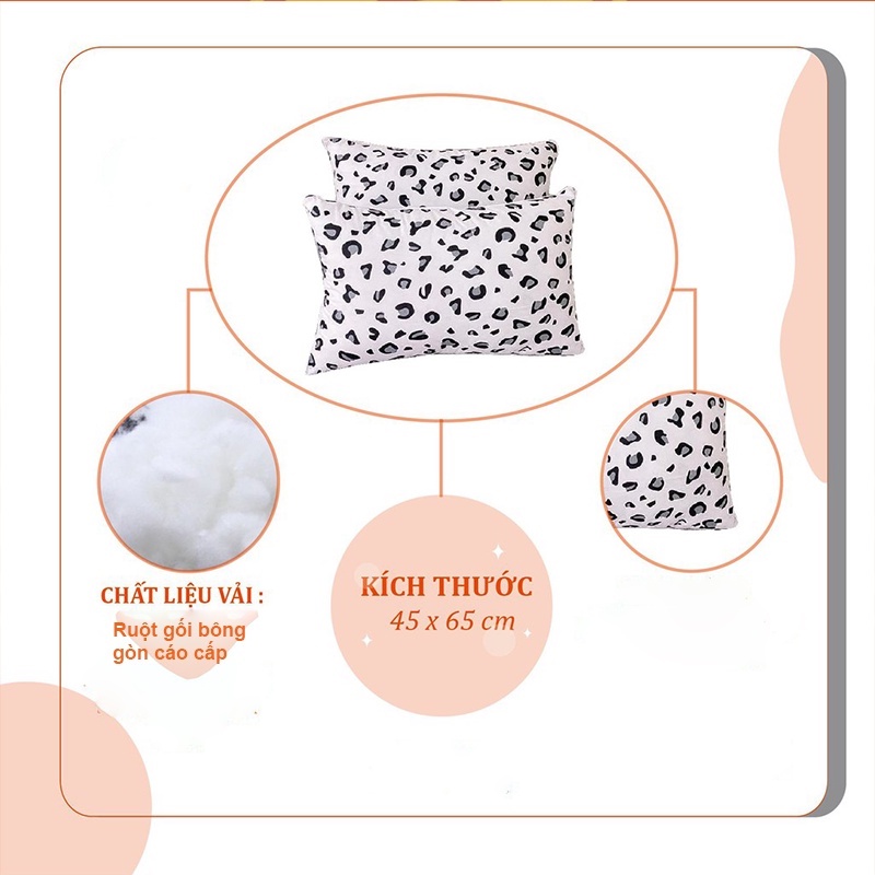 Ruột Gối Nằm Bông Hạt Cao Cấp Kích Thước 45x65cm Có Bán Kèm Vỏ