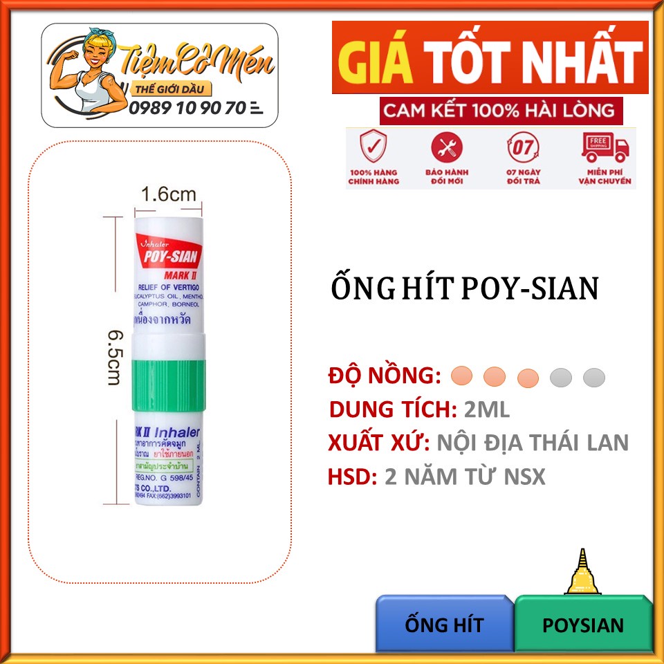 ỐNG HÍT THÔNG MŨI BẠC HÀ POYSIAN MARK II - NỘI ĐỊA THÁI LAN