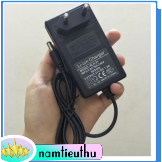 Sạc pin 21v dùng cho máy khoan pin 18v, 21v, 24v, 26v