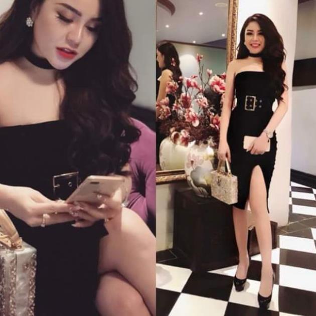 ঔৣ Đầm body cúp ngực xẻ đùi ঔৣ
