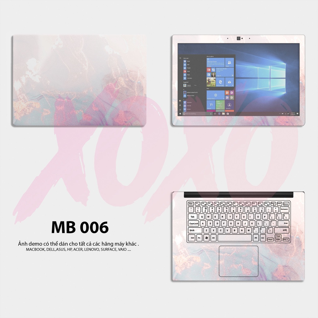 Miếng Dán Skin Laptop Mẫu Rose Gold  - Decal Dán có cho Dell, Hp, Asus, Lenovo, Acer, MSI, Surface,Vaio, Macbook